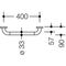 Hewi Haltegriff SERIE 801 90mm tief d= 33mm Achsmaß 400mm reinweiß