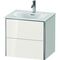 Duravit Waschtischunterbau XSQUARE 560x610x478mm 2 Schubk weiß hochglanz