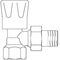 OV Handregulierventil Baureihe HR PN 10, Handrad weiß, Eck, DN 10, 3/8Zoll
