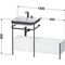 Duravit Waschtischset HAPPY D.2 PLUS 1200x490mm 2 HL nordic weiß seidenmatt