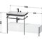 Duravit Waschtischset HAPPY D.2 PLUS 1400x490mm ein Hahnloch weiß hochglanz