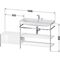 Duravit Waschtischset HAPPY D.2 PLUS 1600x490mm e HL nordic weiß seidenmatt