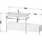 Duravit Waschtischset HAPPY D.2 PLUS 1600x490mm 2 HL nordic weiß seidenmatt