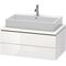 Duravit Waschtischunterbau L-CUBE 920x547mm 2 Schubk we hgl ES NB mitte