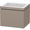 Duravit Waschtischset L-CUBE 600x480mm 1 Ausz. o HL we ma ES Ah mitte