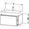 Duravit Waschtischunterbau XSQUARE 584x397x460mm 1 Ausz. we hgl ES NB mitte