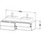 Duravit Waschtischunterbau XSQUARE 1600x400x548mm 4 Schubk we hgl ES NB li