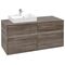 V&B Waschtischunterschrank COLLARO 120x54,8x50cm WT li m LED-B. Stone Oak