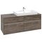 V&B Waschtischunterschrank COLLARO 140x54,8x50cm WT re m LED-B. Stone Oak