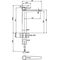 VB Einhebel-WT-Arm. erhöht Conum 49x278 x215mm m Push-Open-Ablaufgarnitur Chrom
