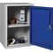 Hängeschrank H600xB400xT300mm Vollblech,1 BD Stahlbl.lichtgrau/enzianblau