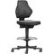 Arbeitsdrehstuhl Air Flow Rollen+Fußring Kunstlederpolster schwarz 610-890mm