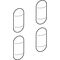 Geberit WC-Sitzring-Puffer Service-Kit, +/- 2mm, je 2 Stück