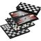 Schach-Backgammon-Dame-Set magnetisch