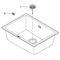 Grohe Kompositspüle K700U 610x460mm granit sw