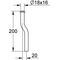 Grohe Urinalspülrohr d= 18mm 200mm Kröpfung 20mm chr