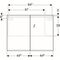 Geberit Spiegelschrank OPTION mit Beleuchtung, 2 Türen 900x700x150mm