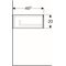 Geberit Seitenschrank XENO² 580x200x462mm Lack hochglänzend/weiß