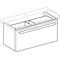 Geberit Waschtischunterschrank MYDAY 880x410x430mm Lack taupe hochglanz