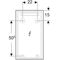 Geberit Lichtspiegel OPTION BASIC SQUARE LED-Bel oben Alu eloxiert 400x700x32mm