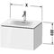 Duravit Waschtischunterbau L-CUBE 620x481mm 1 Ausz. we s-matt ES NB mitte