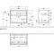 V&B Waschtischunterschrank FINION 800x603x501mm Abdpl Glas bl ma anthr. ma