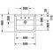 Duravit Halbeinbauwaschtisch STARCK 3 m ÜL HLB 550x460mm 1 Hahnloch weiß WG