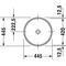Duravit Einbauwaschtisch ARCHITEC o ÜL o HLB d= 420mm ohne Hahnloch weiß