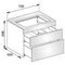 Keuco Waschtischunterbau EDITION 400 700x546x535mm o HL-Boh we Glas ca ma