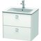 Duravit Waschtischunterbau BRIOSO Griffe chrom 553x620x479mm weiß matt