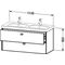Duravit Waschtischunterbau BRIOSO Griffe Frontfarbe 563x1170x469mm ta matt