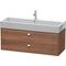 Duravit Waschtischunterbau BRIOSO Griffe chr 442x1184x459mm nussbaum natur