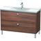 Duravit Waschtischunterbau BRIOSO Griffe chr 691x1220x479mm nussbaum natur