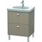 Duravit Waschtischunterbau BRIOSO Griffe chrom 693x620x469mm leinen