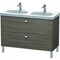 Duravit Waschtischunterbau BRIOSO Griffe chrom 693x1170x469mm pine terra