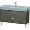 Duravit Waschtischunterbau BRIOSO Griffe chrom 570x1184x459mm pine terra