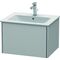 Duravit Waschtischunterbau XSQUARE 400x610x478mm nordic weiß seidenmatt