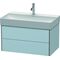 Duravit Waschtischunterbau XSQUARE 397x784x460mm lichtblau seidenmatt