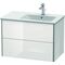 Duravit Waschtischunterbau XSQUARE 560x810x478mm Be rechts weiß hochglanz