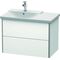 Duravit Waschtischunterbau XSQUARE Becken links 565x810x473mm weiß matt