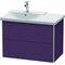Duravit Waschtischunterbau XSQUARE Be li 565x810x473mm aubergine seidenmatt