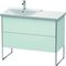 Duravit Waschtischunterbau XSQUARE Be links 805x1010x473mm lichtblau matt