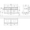 V&B Waschtischunterschrank VENTICELLO 1253x590x502mm Griff chr Glossy Grey