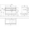 V&B Waschtischunterschrank VENTICELLO 957x606x502mm Griff chr Glossy Grey