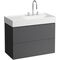 Laufen Waschtischunterbau KARTELL 600x880x450mm, 2 Schubladen schiefergrau