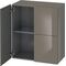 Duravit Halbhochschrank L-CUBE 700x363x800mm flannel grey hochglanz