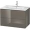 Duravit Waschtischunterbau L-CUBE 820x481x550mm flannel grey hochglanz