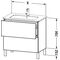 Duravit Waschtischunterbau L-CUBE 820x481x704mm flannel grey hochglanz