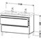Duravit Waschtischunterbau X-LARGE 1150x470x668mm graphit matt