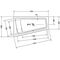 Duravit Whirlwanne PAIOVA 180 l 1700x1000mm we 1 RS li Combi-Syst